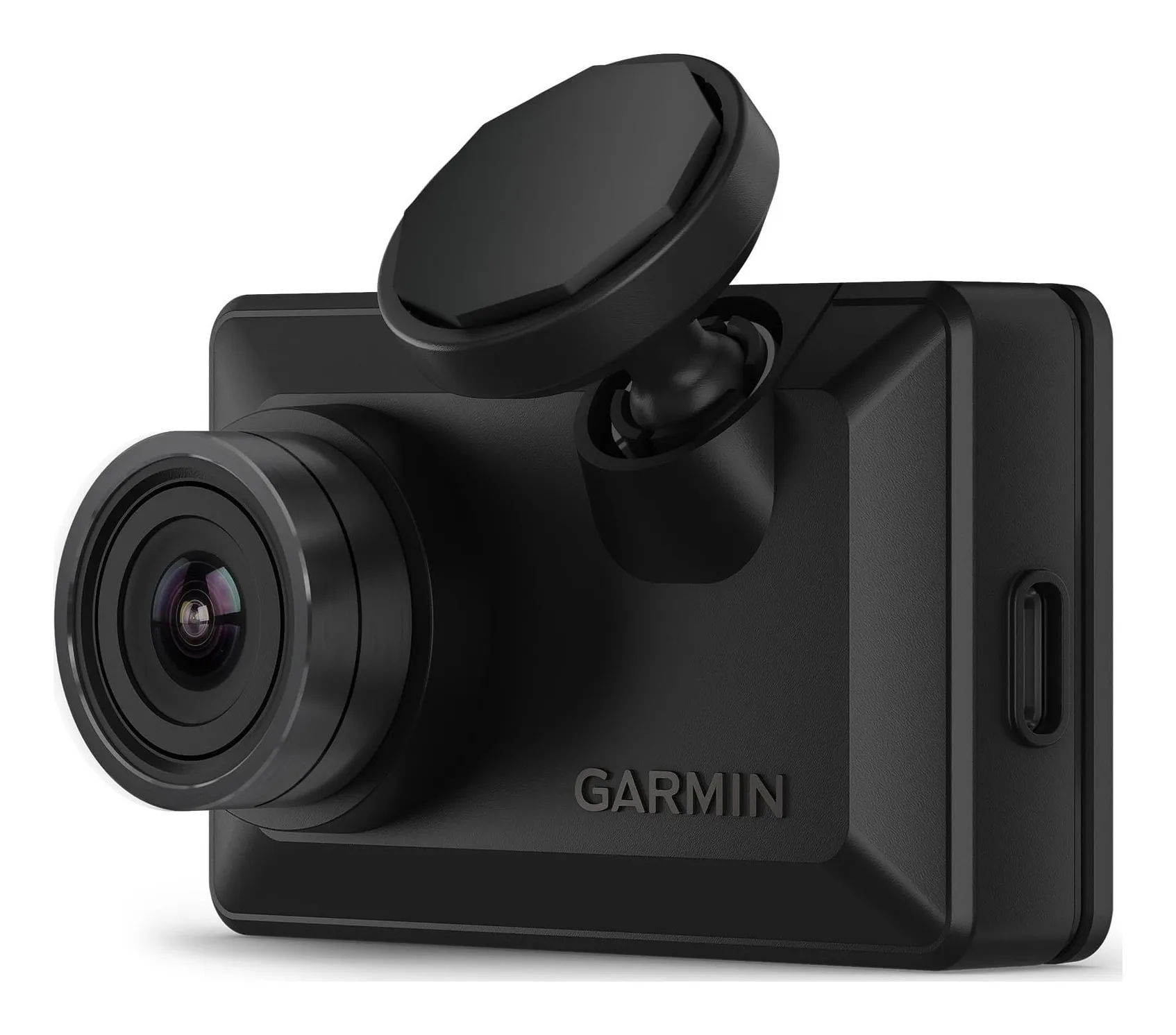 Garmin Dash Cam X110: a compact black dash cam with a 2.4-inch screen showing a road