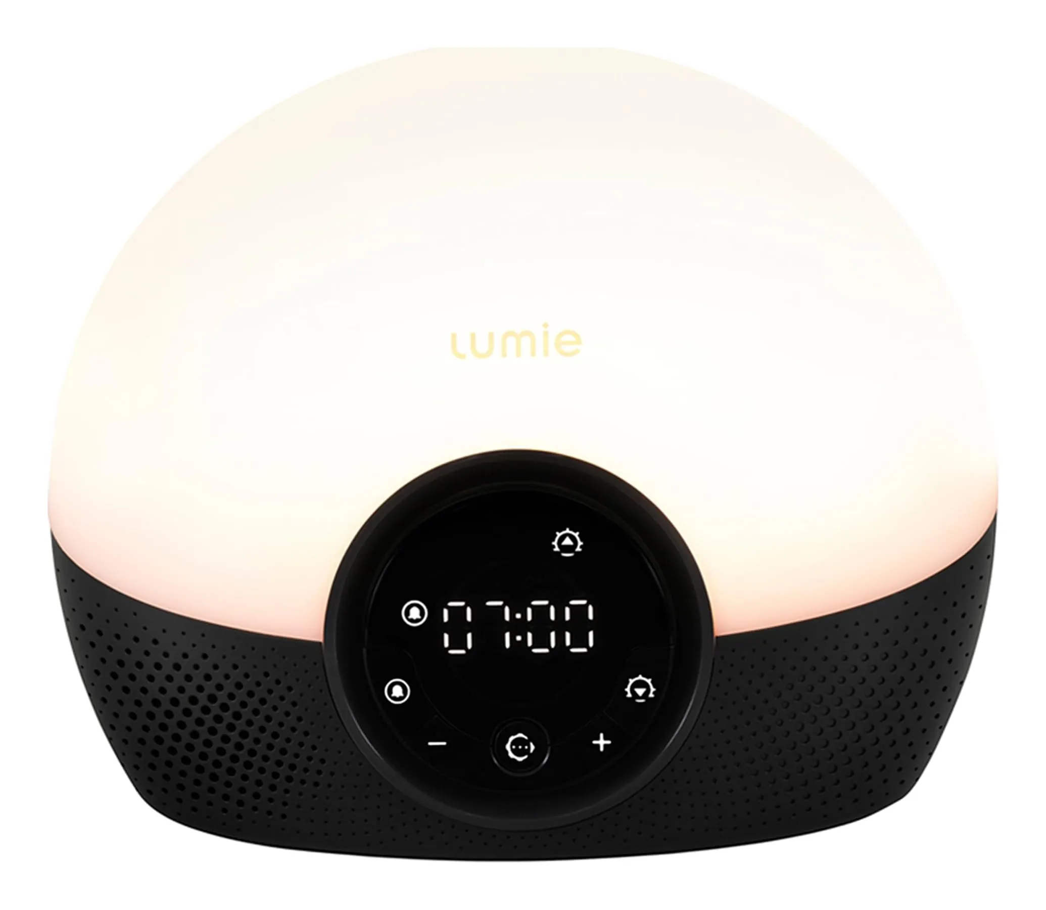 Lumie Bodyclock Glow 150 wake-up light: a white dome lamp with a small clock display at the base